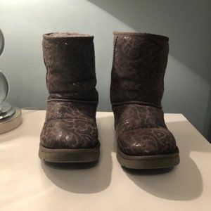 Gray Paisley Ugg Boots